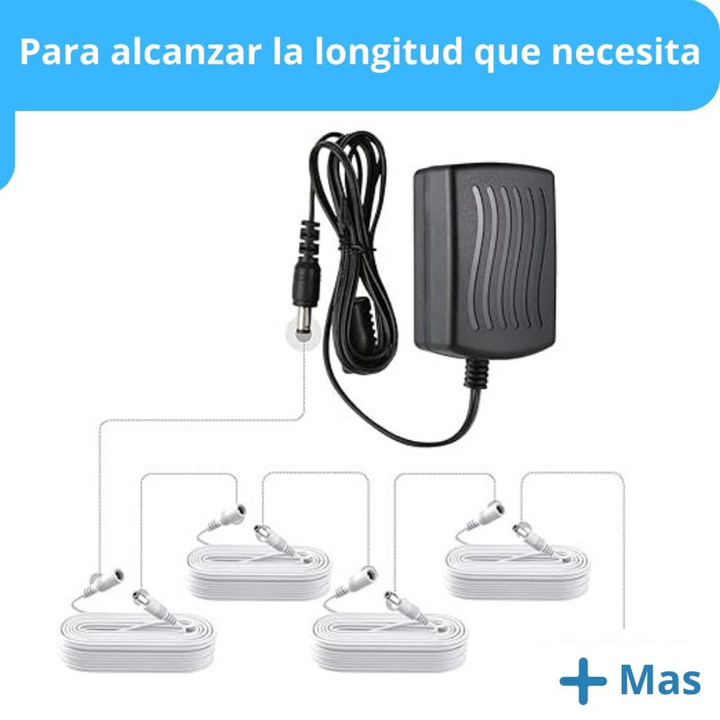 Cable Camara Seguridad 10MTS Extensor Universal 12V DC - caracteristicas