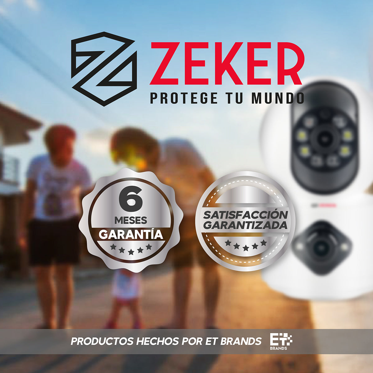Camara De Seguridad Interior Doble Zeker 4MP 2.5Ghz Wifi IP