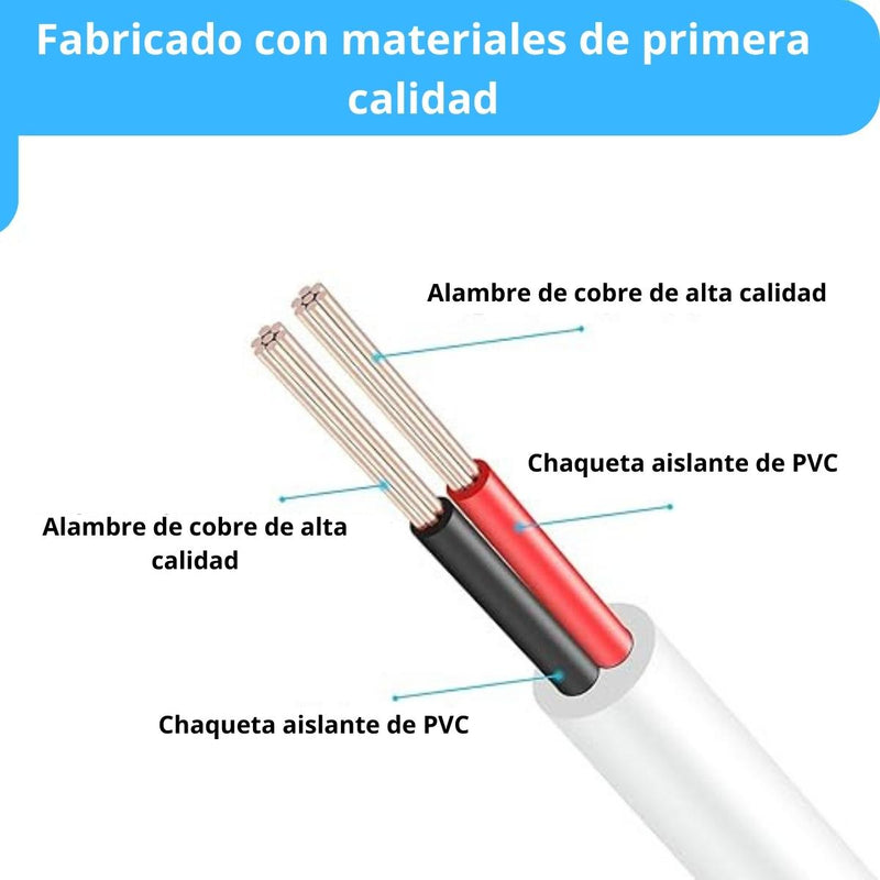 Cable Camara Seguridad 10MTS Extensor Universal 12V DC - especificaciones