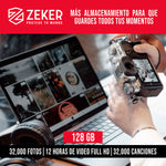 Tarjeta Micro Sd Memoria 128 Gb Zeker 100mbps Adaptador SD