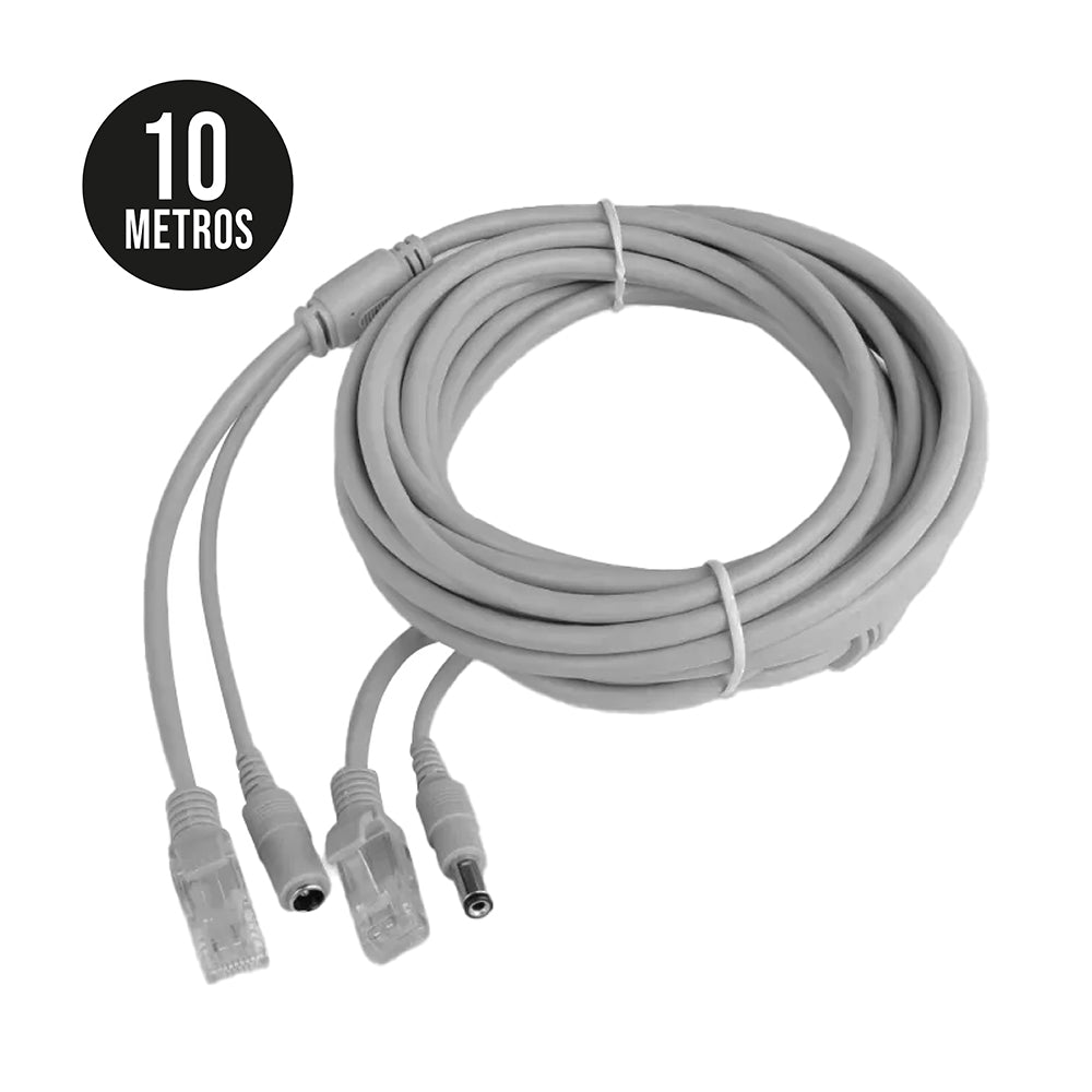 Cable Dual Camara Seguridad 10MTS