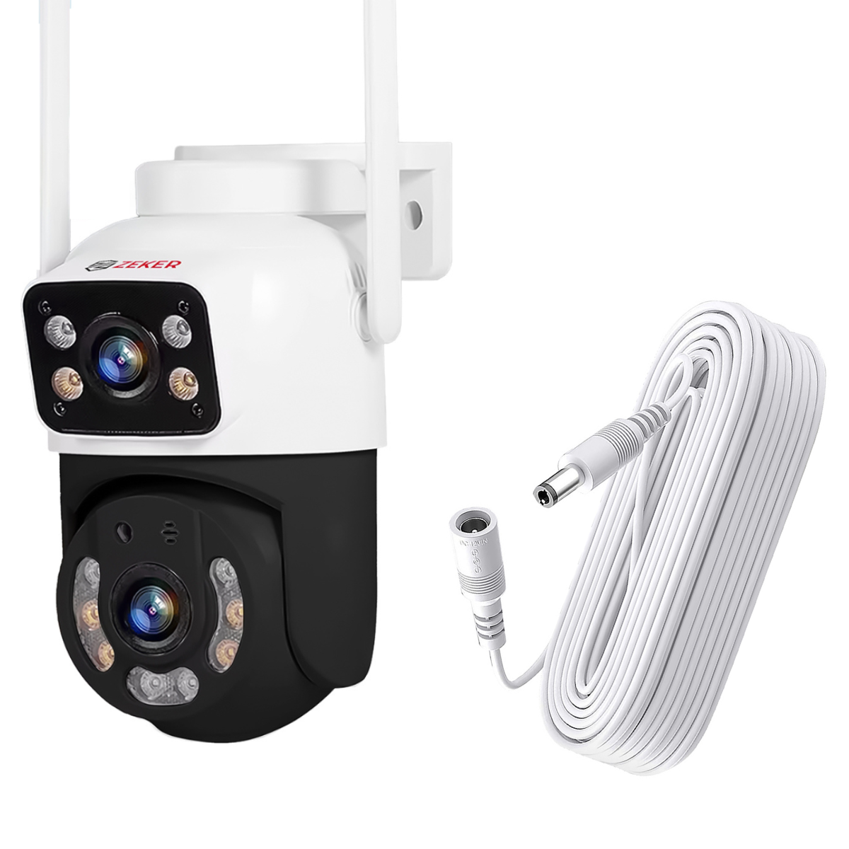 Kit Cámara Doble Lente + Cable 5MTS Zeker - KIT002