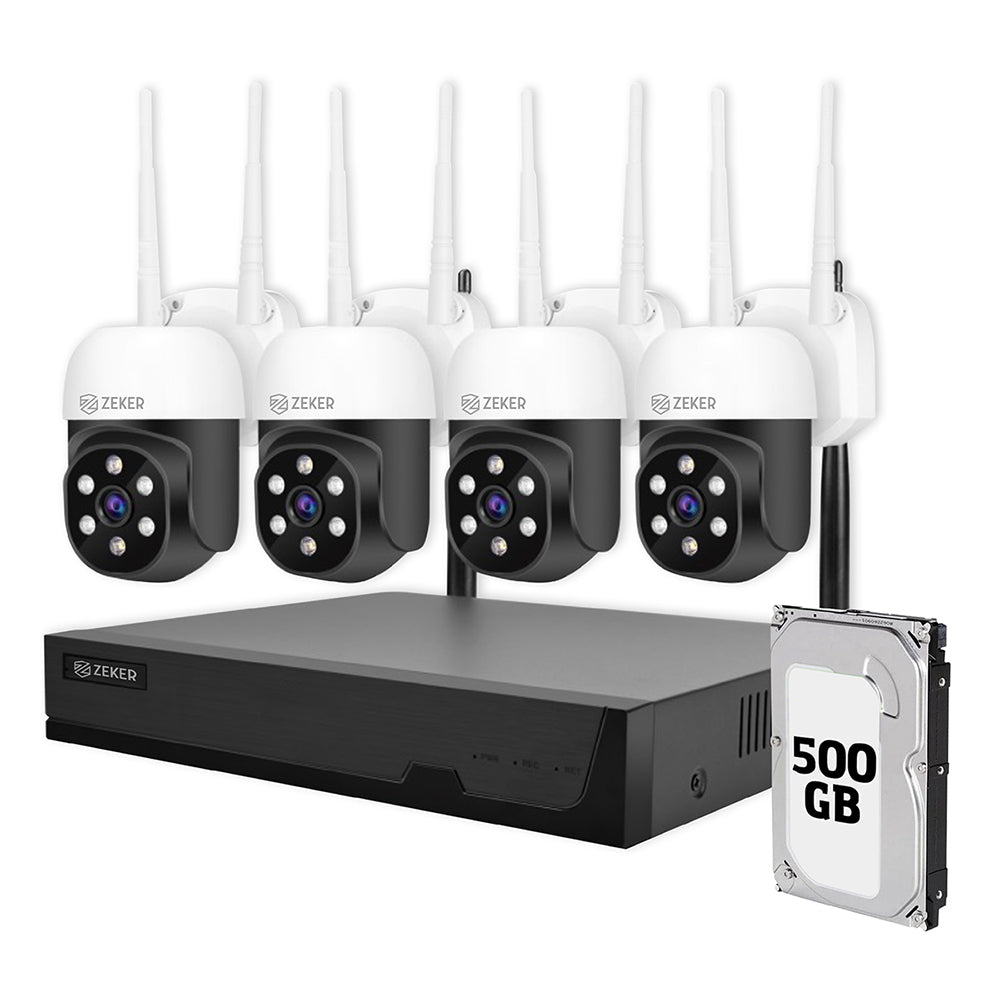 Kit Nvr 4 Camaras Zeker Seguridad