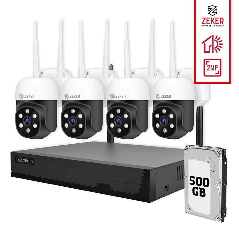 Kit Nvr 4 Camaras Zeker Seguridad