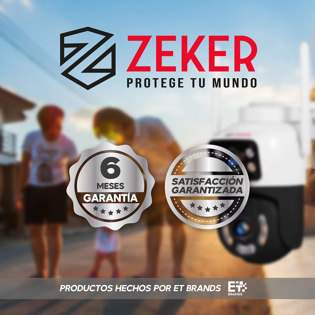 Camara De Seguridad 2.4g Zeker Doble 6mp Exterior Impermeabl