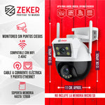Camara de Seguridad Domo Zeker 4MP 2.4G Wifi Impermeable