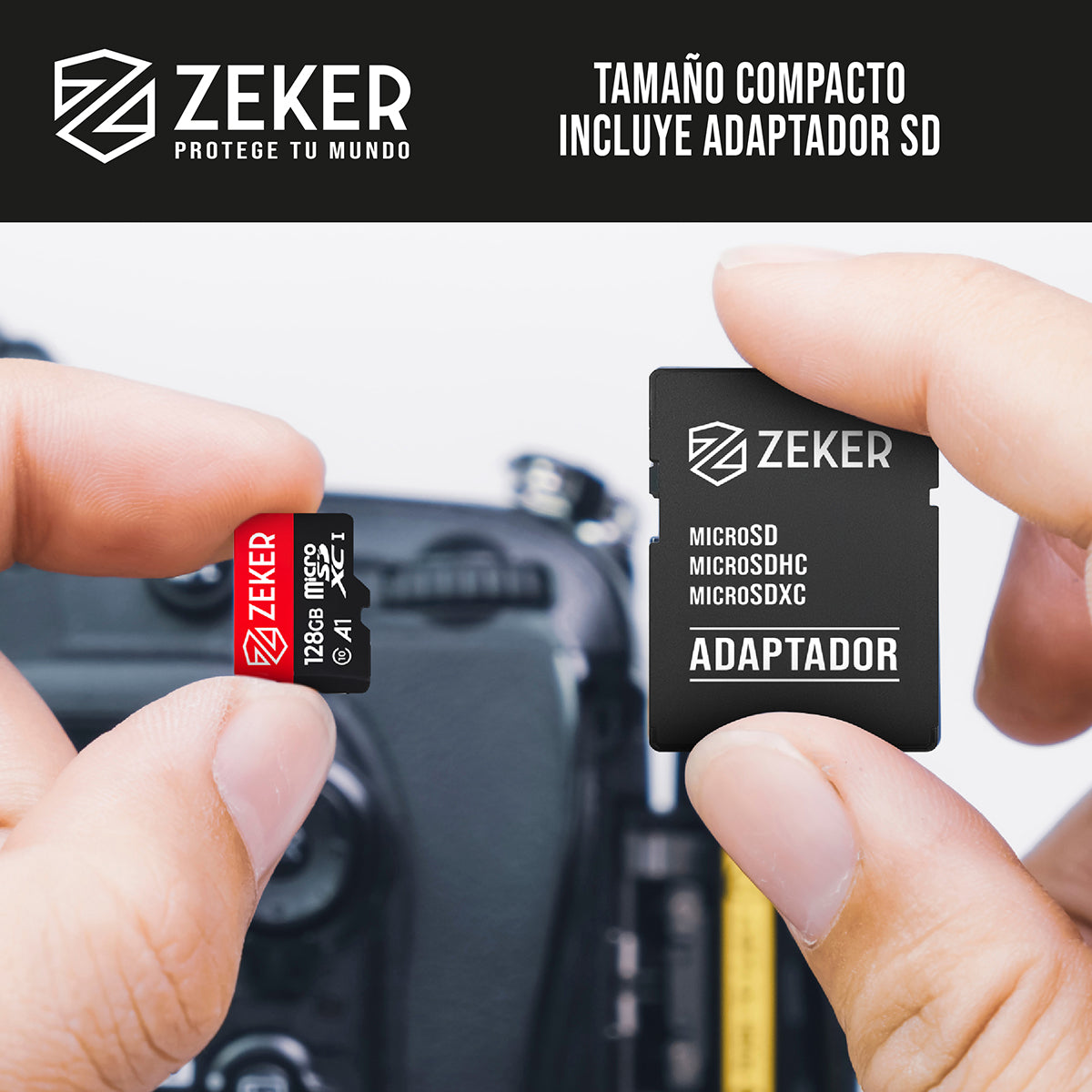 Tarjeta Micro Sd Memoria 128 Gb Zeker 100mbps Adaptador SD