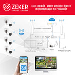 Kit Nvr Camaras Zeker Seguridad FHD 1080p + Disco Duro 500gb