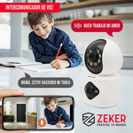 Camara De Seguridad Interior Doble Zeker 4MP 2.5Ghz Wifi IP