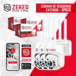 Pack x3 Cámara de Seguridad Wifi Impermeable Zeker 2MP 5G