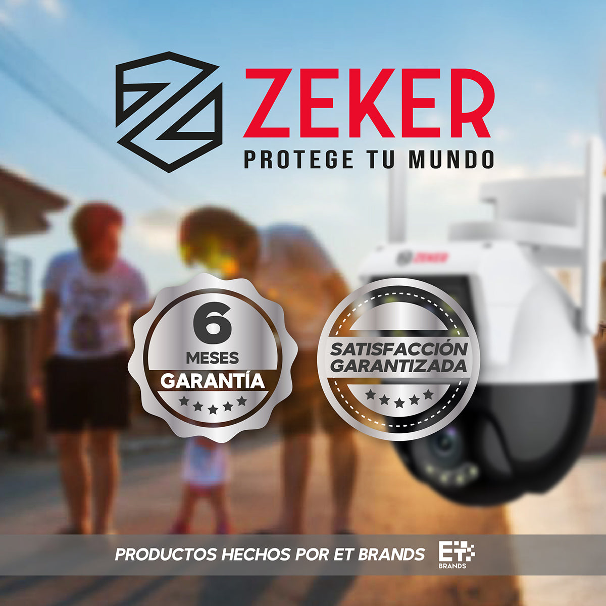 Camara de Seguridad Domo Zeker 4MP 2.4G Wifi Impermeable