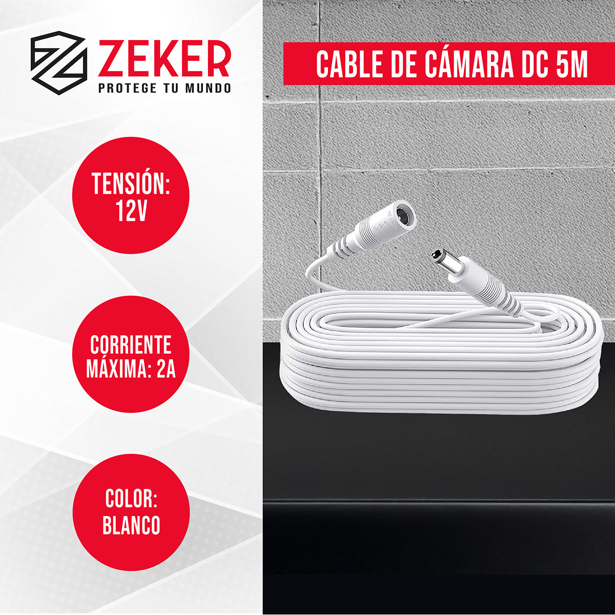 Kit 3 Cámaras Puntos Ciegos + 3 Cables 5MTS Zeker