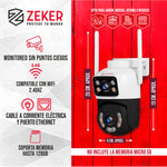 Pack x2 Cámara De Seguridad 2.4G Zeker Doble 4MP Impermeable