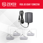Cable Camara Seguridad Zeker Extensor Universal 20 Mts 12v