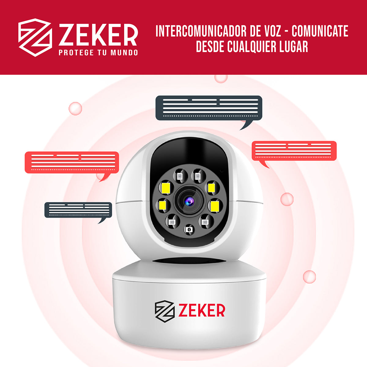 Camara De Seguridad Interior Wifi IP Zeker 2MP 2.4G X2