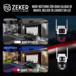 Camara De Seguridad 2.4g Zeker Doble 6mp Exterior Impermeabl