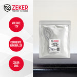 Cable Dual Camara Seguridad Zeker Extensor Poder Ethernet 5m