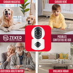 Camara De Seguridad Interior Doble Zeker 4MP 2.5Ghz Wifi IP