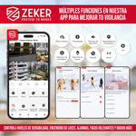 Camara De Seguridad 2.4g Zeker Doble 6mp Exterior Impermeabl