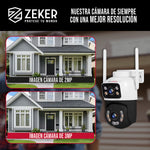 Camara De Seguridad 2.4g Zeker Doble 6mp Exterior Impermeabl