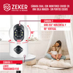 Camara De Seguridad Interior Doble Zeker 4MP 2.5Ghz Wifi IP