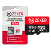 Tarjeta MicroSD 128GB Zeker con Adaptador SD para Cámara