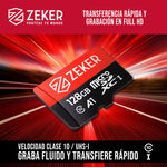 Tarjeta Micro Sd Memoria 128 Gb Zeker 100mbps Adaptador SD